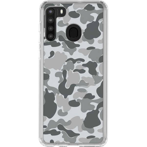 Grey Street Camo Galaxy A21 Clear Case