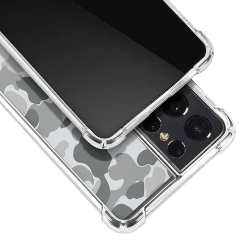 Grey Street Camo Galaxy S21 Ultra 5G Clear Case