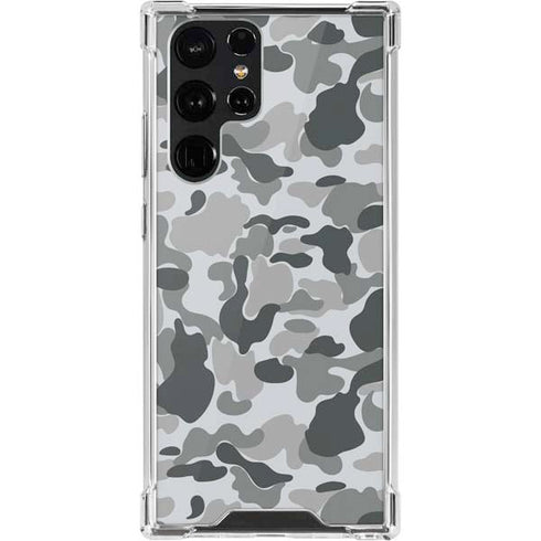 Grey Street Camo Galaxy S22 Ultra Clear Case