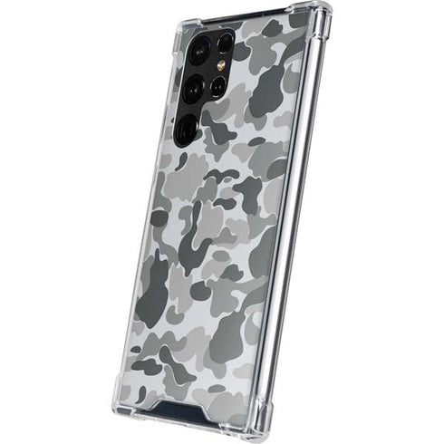 Grey Street Camo Galaxy S22 Ultra Clear Case