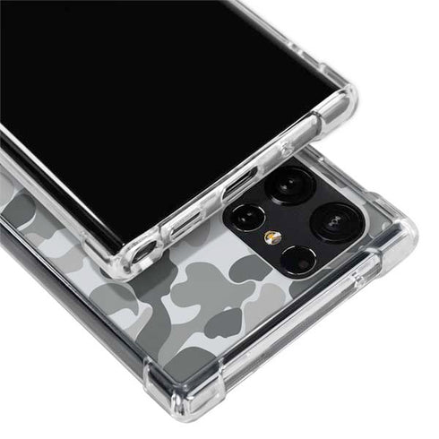 Grey Street Camo Galaxy S22 Ultra Clear Case