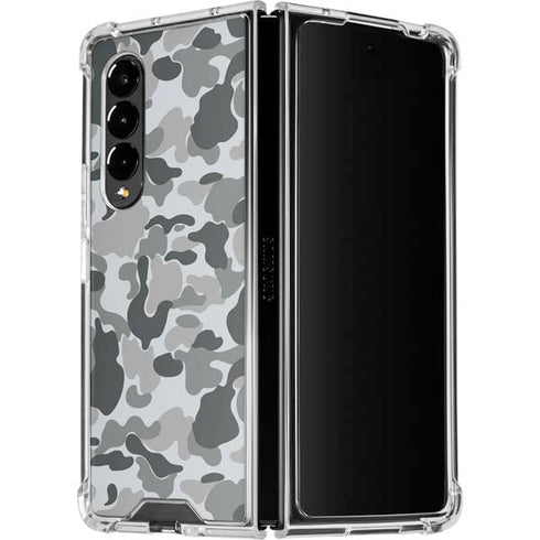 Grey Street Camo Galaxy Z Fold4 5G Clear Case
