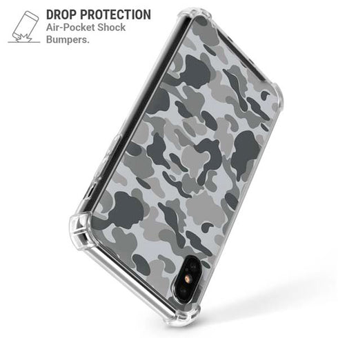 Grey Street Camo iPhone XS Max Clear Case