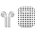Grid Dot Polka Dot Apple AirPods Skin