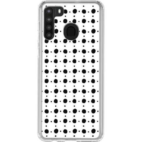 Grid Dot Polka Dot Galaxy A21 Clear Case