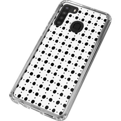 Grid Dot Polka Dot Galaxy A21 Clear Case