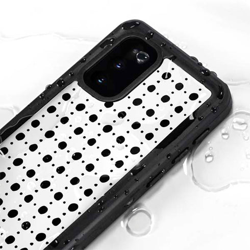 Grid Dot Polka Dot Galaxy S20 Waterproof Case