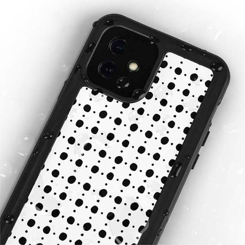 Grid Dot Polka Dot iPhone 12 Mini Waterproof Case