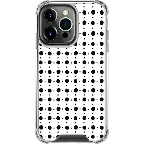 Grid Dot Polka Dot iPhone 14 Pro Clear Case