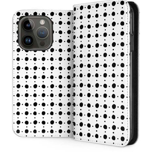 Grid Dot Polka Dot iPhone 14 Pro Folio Case
