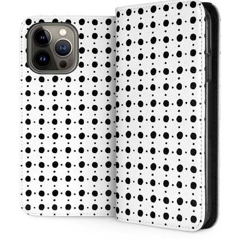 Grid Dot Polka Dot iPhone 14 Pro Max Folio Case