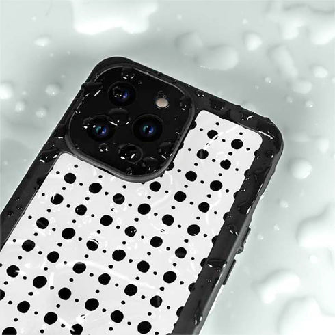 Grid Dot Polka Dot iPhone 14 Pro Max Waterproof Case