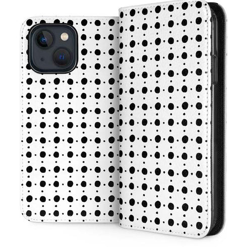 Grid Dot iPhone 15 Plus Folio Case