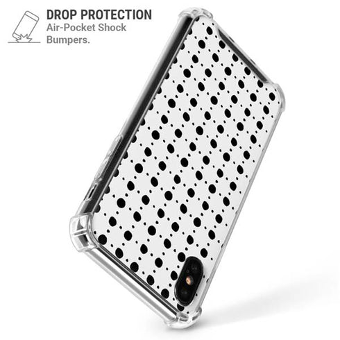 Grid Dot iPhone XS Max Clear Case