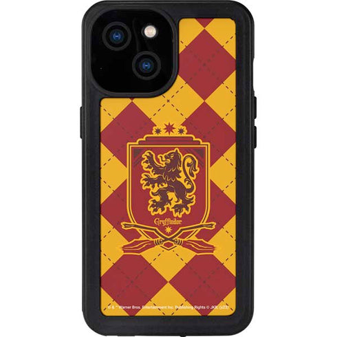 Wizarding Worlds Harry Potter Gryffindor Huse Crest iPhone 15 Waterproof Case