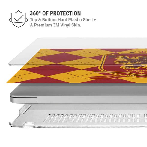 Wizarding Worlds Harry Potter Gryffindor Huse Crest MacBook Air 15in (2023-2025) Case plus Skin