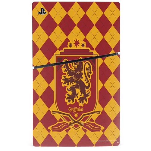 Wizarding Worlds Harry Potter Gryffindor Huse Crest PS5 Slim Disk Bundle Skin