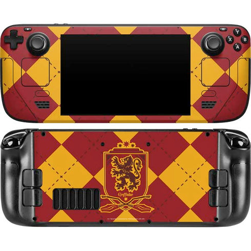 Wizarding Worlds Harry Potter Gryffindor Huse Crest Steam Deck Handheld Gaming Computer Skin