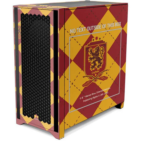 Wizarding Worlds Harry Potter Gryffindor Huse Crest Corsair 4000D Tempered Glass Mid-Tower ATX Case Skin