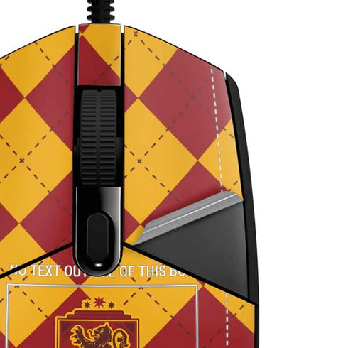 Wizarding Worlds Harry Potter Gryffindor Huse Crest G203 Prodigy RGB Wired Gaming Mouse Skin