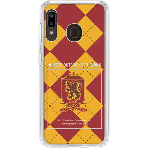 Wizarding Worlds Harry Potter Gryffindor Huse Crest Galaxy A20 Clear Case