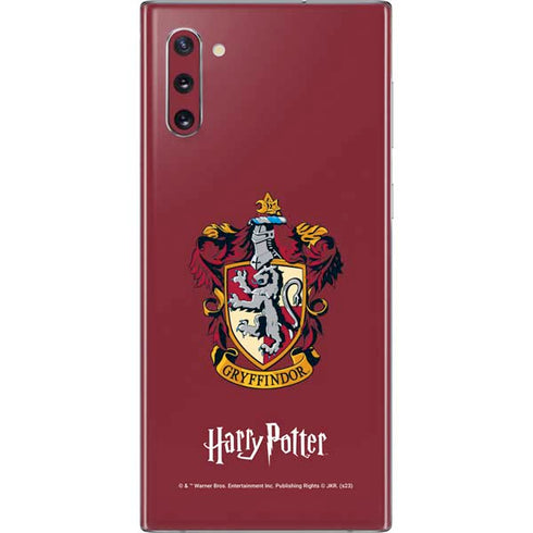 Wizarding World Harry Potter Gryffindor House Crest Galaxy Note 10 Skin