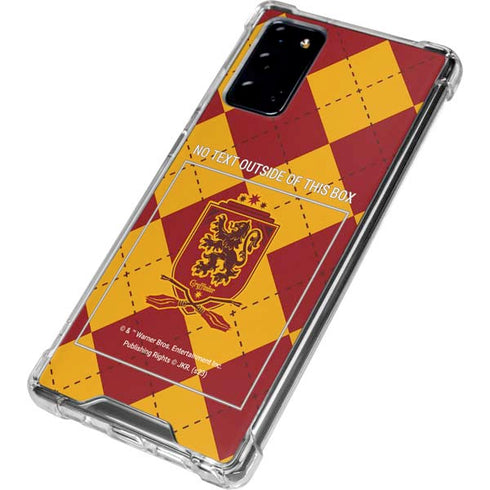 Wizarding Worlds Harry Potter Gryffindor Huse Crest Galaxy Note20 5G Clear Case