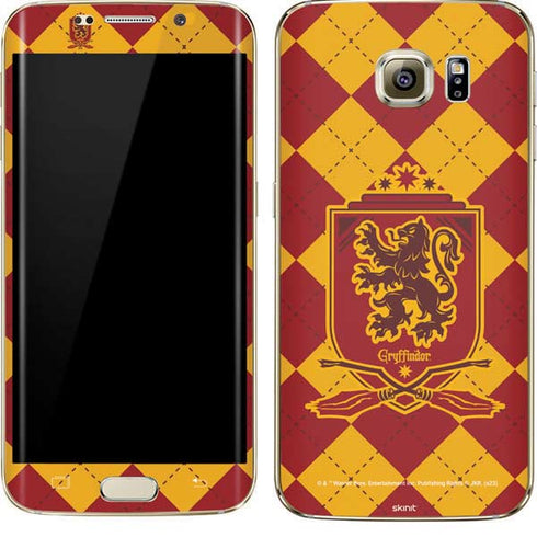Wizarding Worlds Harry Potter Gryffindor Huse Crest Galaxy S7 Edge Skin