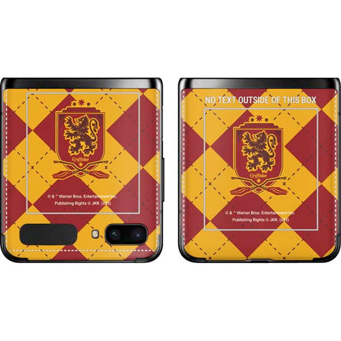 Wizarding Worlds Harry Potter Gryffindor Huse Crest Galaxy Z Flip Skin