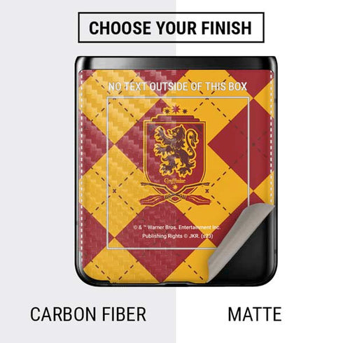 Wizarding Worlds Harry Potter Gryffindor Huse Crest Galaxy Z Flip Skin