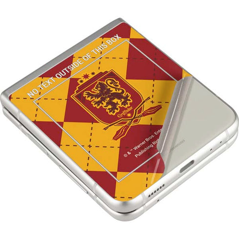 Wizarding Worlds Harry Potter Gryffindor Huse Crest Galaxy Z Flip3 5G Skin