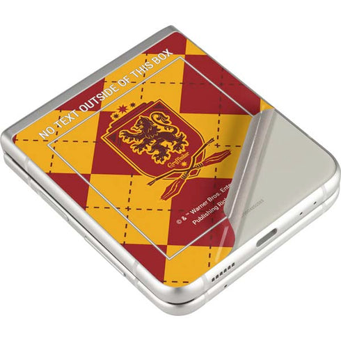 Wizarding Worlds Harry Potter Gryffindor Huse Crest Galaxy Z Flip4 5G Skin