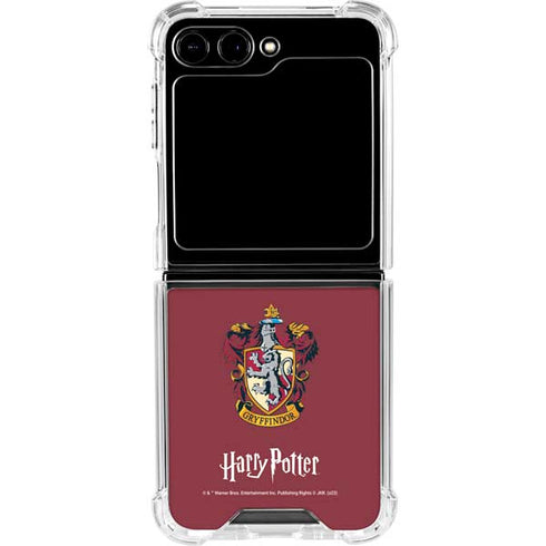 Wizarding World Harry Potter Gryffindor House Crest Galaxy Z Flip5 5G Clear Case