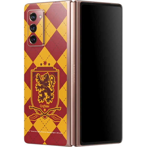 Wizarding Worlds Harry Potter Gryffindor Huse Crest Galaxy Z Fold2 5G Skin