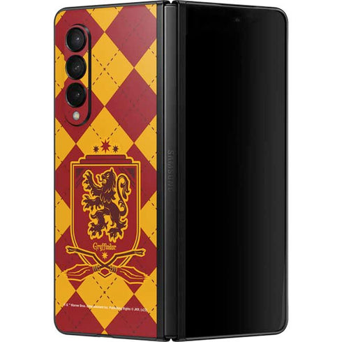 Wizarding Worlds Harry Potter Gryffindor Huse Crest Galaxy Z Fold3 5G Skin