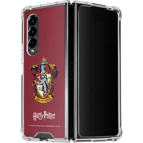 Wizarding World Harry Potter Gryffindor House Crest Galaxy Z Fold4 5G Clear Case