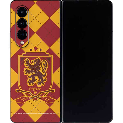 Wizarding Worlds Harry Potter Gryffindor Huse Crest Galaxy Z Fold4 5G Skin
