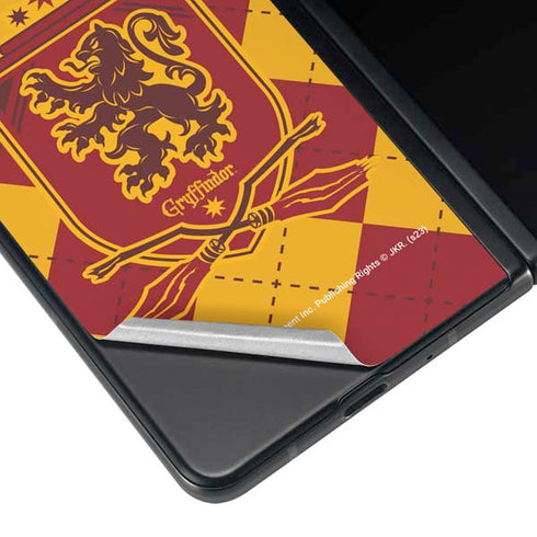 Wizarding Worlds Harry Potter Gryffindor Huse Crest Galaxy Z Fold4 5G Skin