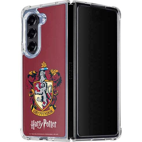 Wizarding World Harry Potter Gryffindor House Crest Galaxy Z Fold5 5G Clear Case