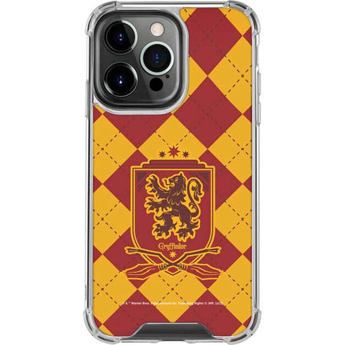Wizarding Worlds Harry Potter Gryffindor Huse Crest iPhone 14 Pro Clear Case