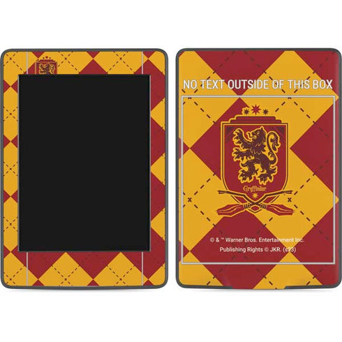 Wizarding Worlds Harry Potter Gryffindor Huse Crest Amazon Kindle Skin