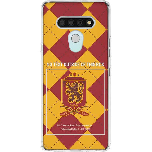 Wizarding Worlds Harry Potter Gryffindor Huse Crest LG Stylo 6 Clear Case