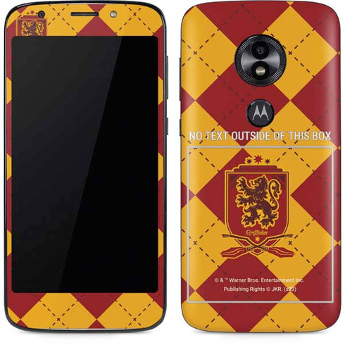 Wizarding Worlds Harry Potter Gryffindor Huse Crest Moto E5 Play Skin