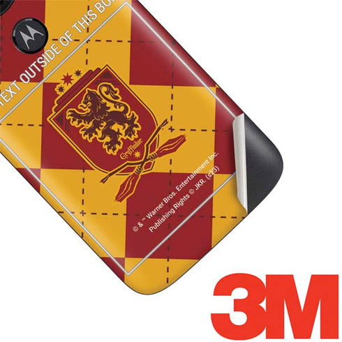 Wizarding Worlds Harry Potter Gryffindor Huse Crest Moto E5 Play Skin