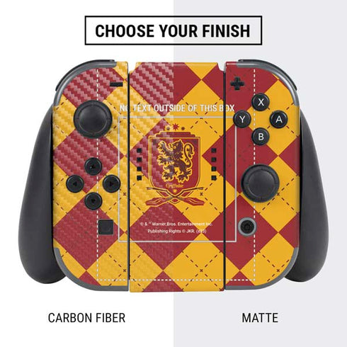Wizarding Worlds Harry Potter Gryffindor Huse Crest Nintendo Switch Bundle Skin