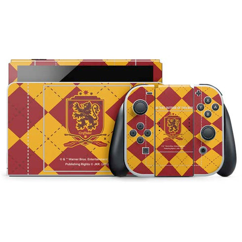 Wizarding Worlds Harry Potter Gryffindor Huse Crest Nintendo Switch OLED (2021) Skin