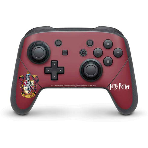 Wizarding World Harry Potter Gryffindor House Crest Nintendo Switch Pro Controller Skin