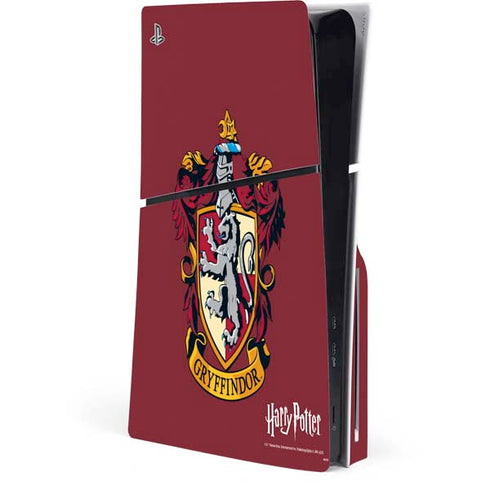 Wizarding World Harry Potter Gryffindor House Crest PS5 Slim Disk Console Skin