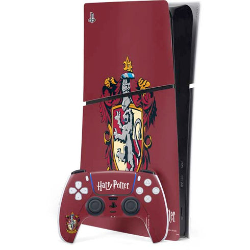 Wizarding World Harry Potter Gryffindor House Crest PS5 Slim Digital Edition Bundle Skin