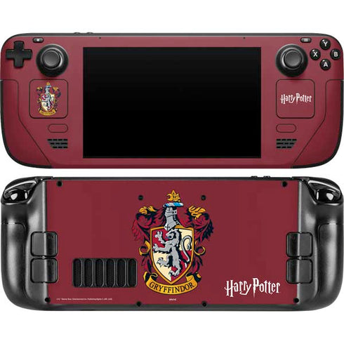 Wizarding World Harry Potter Gryffindor House Crest Steam Deck Handheld Gaming Computer Skin